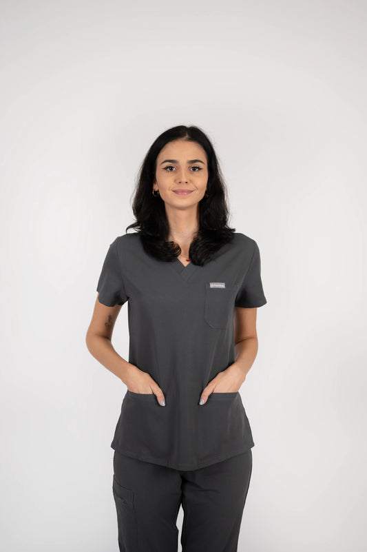 Bluză Costum Medical Ninetta Dark Grey