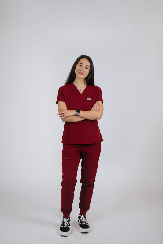 Costum Medical Ninetta Burgundy