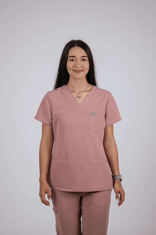 Bluză Costum Medical Ninetta Dusty Rose