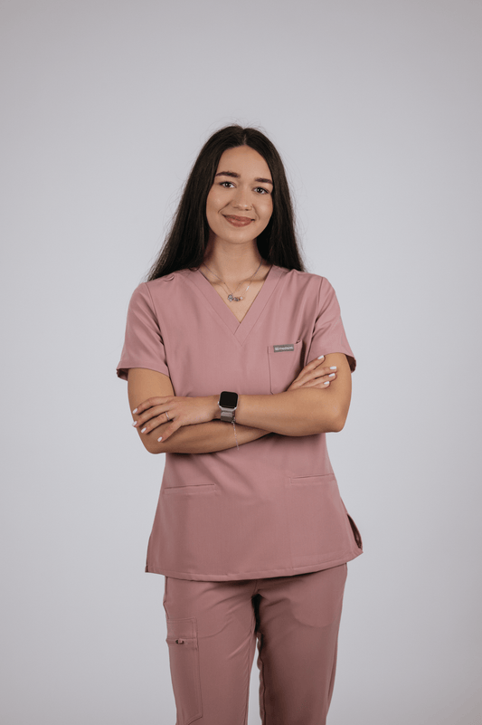 Bluză Costum Medical Ninetta Dusty Rose